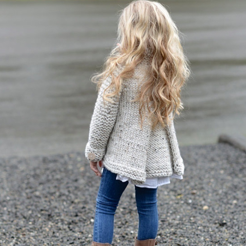 Cárdigan para Niña | Beige | Tallas 90-150 cm | Abrigo Ligero y Versátil para Primavera y Otoño | TiendasFR - Imagen 4