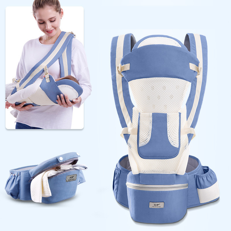 Portabebés Ergonómico 3 en 1 | Canguro Frontal y Espalda | Azul | Para Bebés 0-24 Meses | TiendasFR - Imagen 3