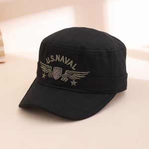 Gorra de Béisbol con Estampado de Camuflaje y Alas Bordadas | Estilo Militar