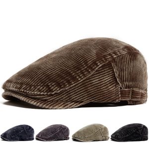 Boina Vintage de Pana Ajustable para Hombre | Informal y Elegante en Negro