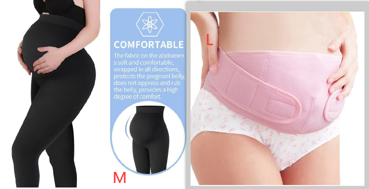Leggings de Maternidad de Cintura Alta para Mujer | Negros | Tallas S-L | Ropa Cómoda para Embarazo | TiendasFR - Imagen 3