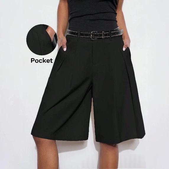 Pantalones Cortos de Tiro Alto y Pierna Ancha para Mujer | Cómodos y Modernos | Verano 2026