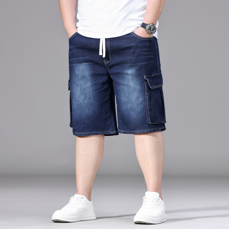 Shorts Vaqueros Cargo con Cordón Elástico para Hombre | Estilo Funcional y Moderno - Imagen 4