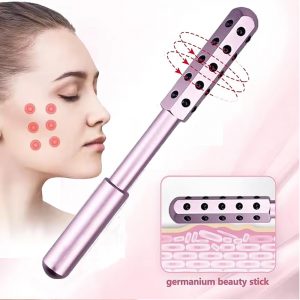 Rodillo Facial de Germanio de 30 Nodos | Masajeador Lifting y Antiarrugas | Mejora la Absorción de Productos | TiendasFR