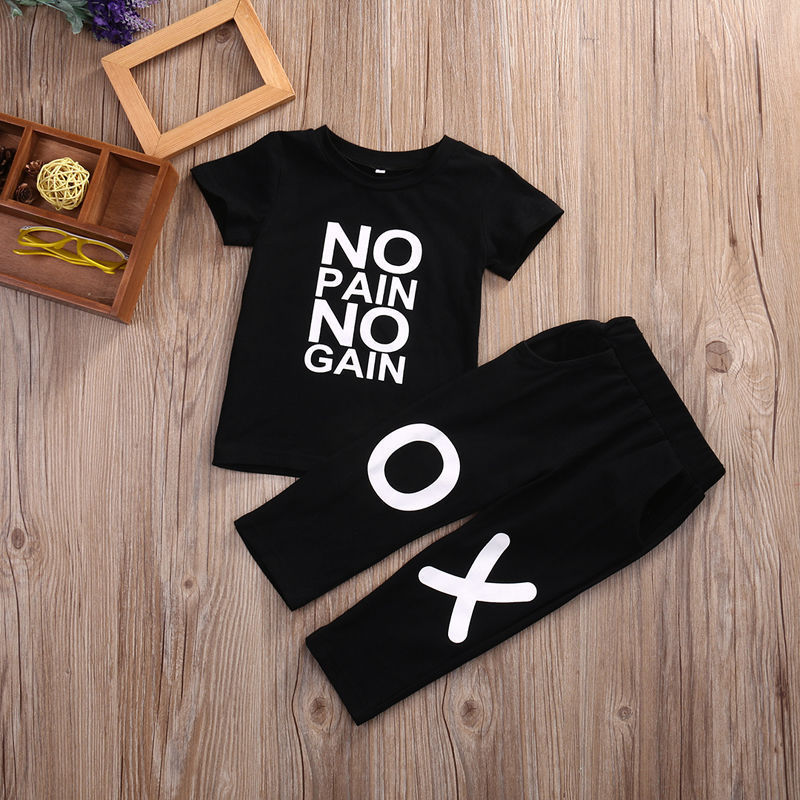 Conjunto de Verano para Niño | Negro | Tallas 80-110 cm | Ropa Fresca de 2 Piezas para Bebé y Niños | TiendasFR - Imagen 3