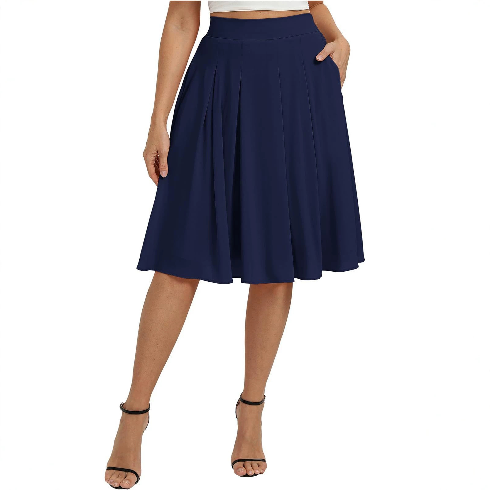 Falda Entallada con Bolsillos para Mujer | Estiliza la Figura | Elegante para Oficina - Imagen 6