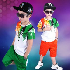 Conjunto Infantil Verde de Verano para Niño | Pantalón Corto Incluido | Tallas 100-150 cm | Ropa Fresca y Cómoda | TiendasFR