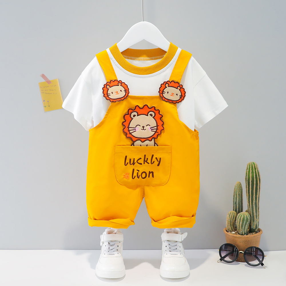 Peto de Manga Corta para Bebé | Caqui | Tallas 70-110 cm | Mameluco de Dibujos Animados para Verano | TiendasFR - Imagen 3