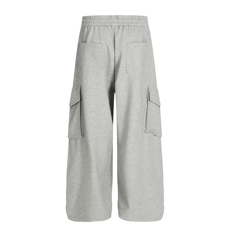 Pantalones Deportivos Holgados de Corte Ajustado para Hombre | Gris Ideal para Otoño - Imagen 4