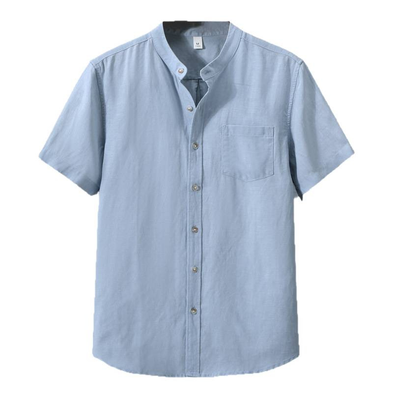 Camisa de Lino Tencel de Alta Gama para Hombre | Verde Militar y Fresca - Imagen 8