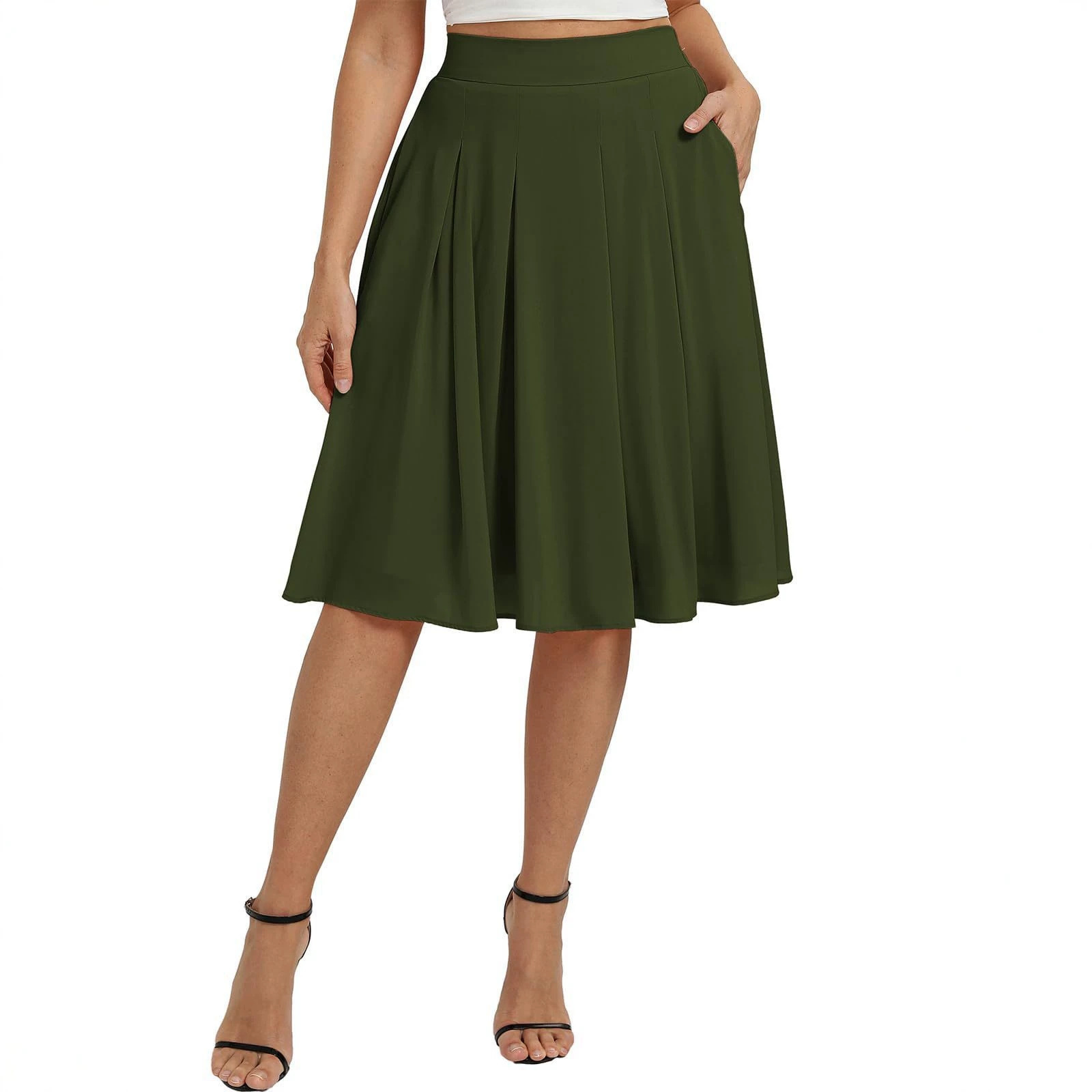 Falda Entallada con Bolsillos para Mujer | Estiliza la Figura | Elegante para Oficina - Imagen 2