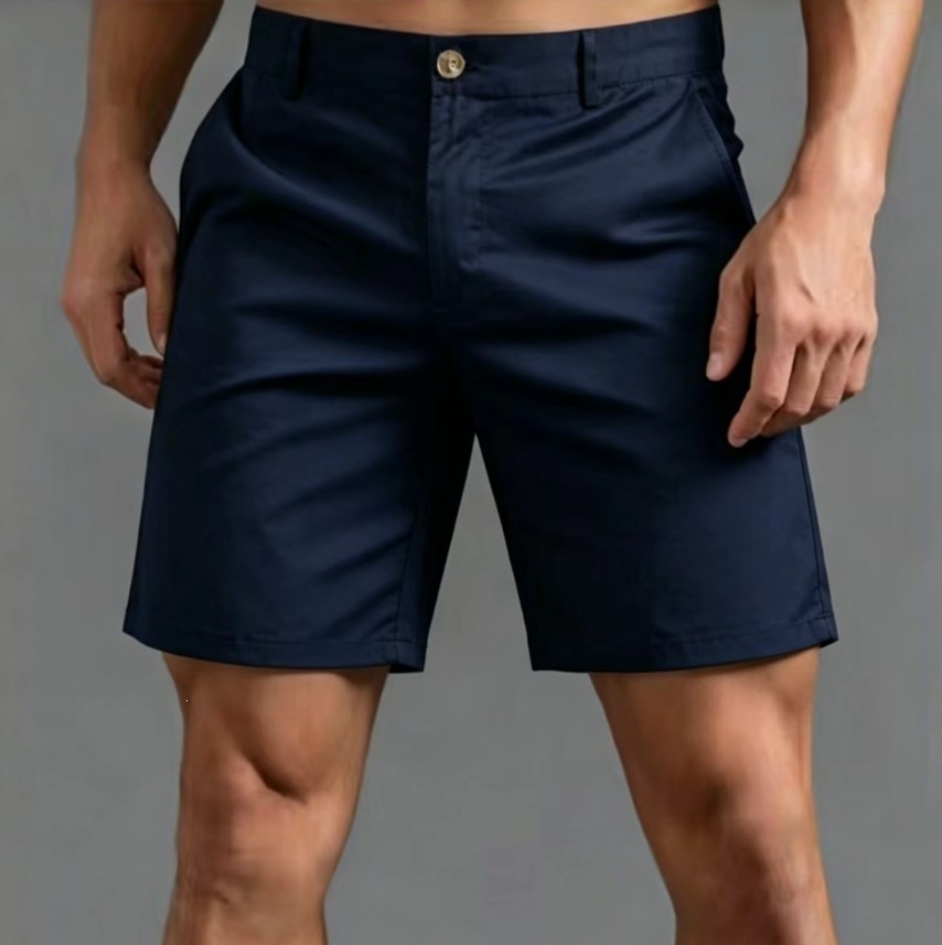 Pantalones Capri de Seda de Hielo para Hombre | Corte Recto Ajustado en Vino Tinto - Imagen 3