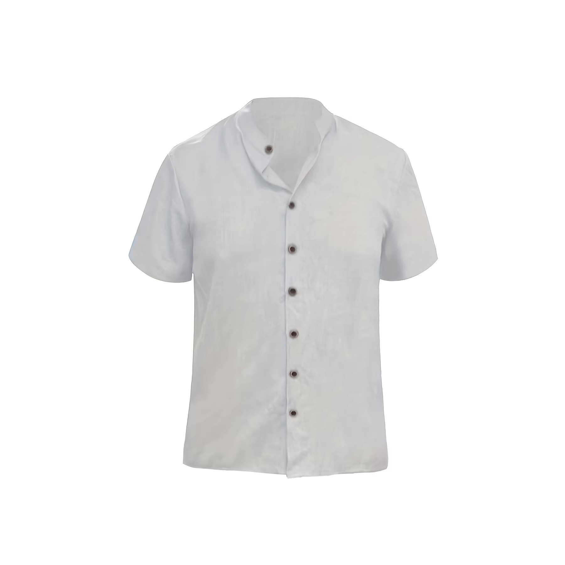 Camisa Retro de Algodón y Lino con Botones para Hombre | Estilo Casual Negro - Imagen 6