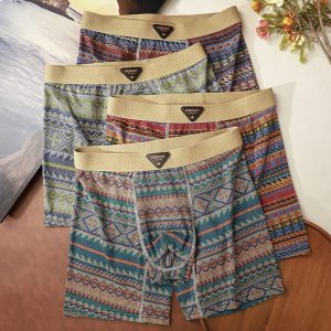 Pack 4 Bóxer Deportivos Estilo Étnico Retro | Cómodos y con Personalidad para Hombre