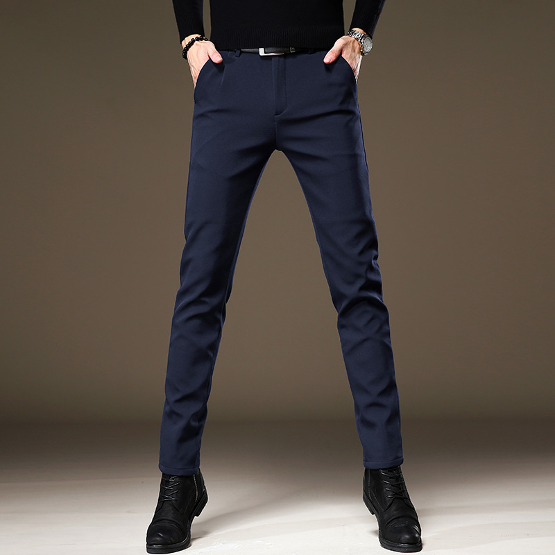 Pantalones de Vestir de Alta Gama sin Arrugas para Hombre | Corte Ajustado Perna Cónica - Imagen 4