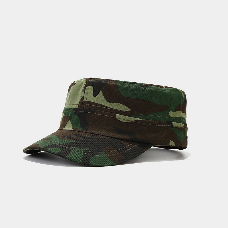Gorra de Béisbol Retro de Ala Ancha para Hombre | Parte Superior Plana Verde Militar - Imagen 7