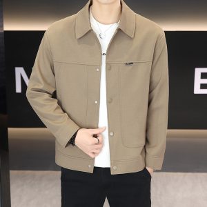 Chaqueta Informal para Negocios para Hombre | Versátil Beige para Oficina y Casual