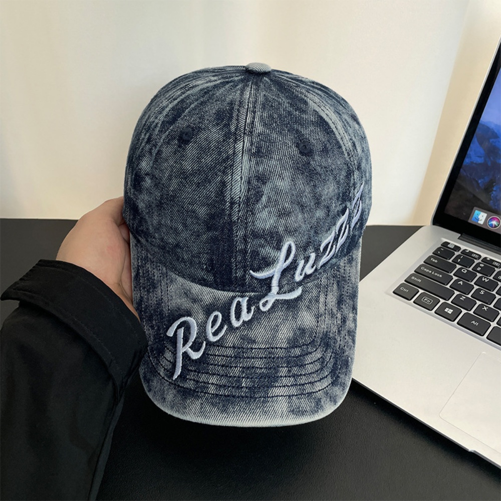 Gorra de Béisbol Vintage con Letras Deshilachadas | Visera Perforada Unisex - Imagen 2