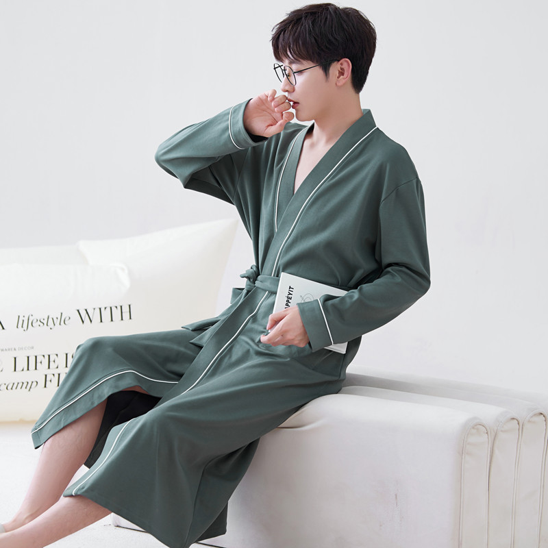 Camisón Largo de Manga Larga para Hombre | Ropa de Estar por Casa Fina y Cómoda - Imagen 3