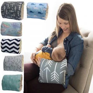 Almohada de Lactancia de Algodón para Bebé | Beige | Ajustable y Lavable | Cómoda para Amamantar | TiendasFR