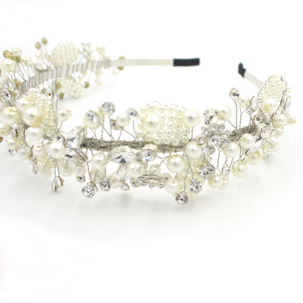 Diadema de Novia con Cuentas | Accesorio Nupcial | Estilo Bohemio | Color Plata | Bodas y Eventos | TiendasFR - Imagen 2