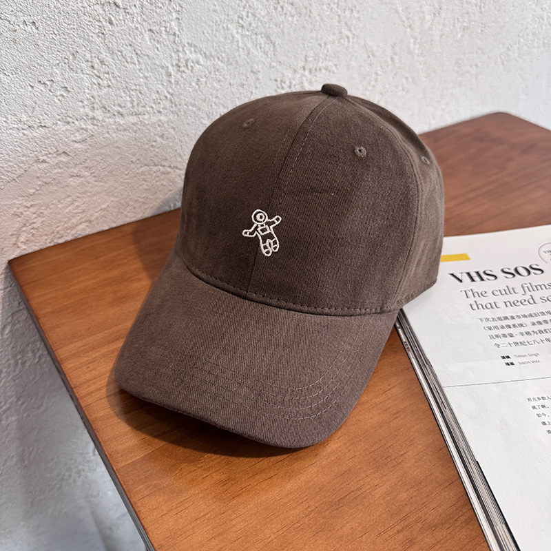 Gorra de Béisbol Estilo Coreano con Bordado de Astronauta | Unisex y Moderna