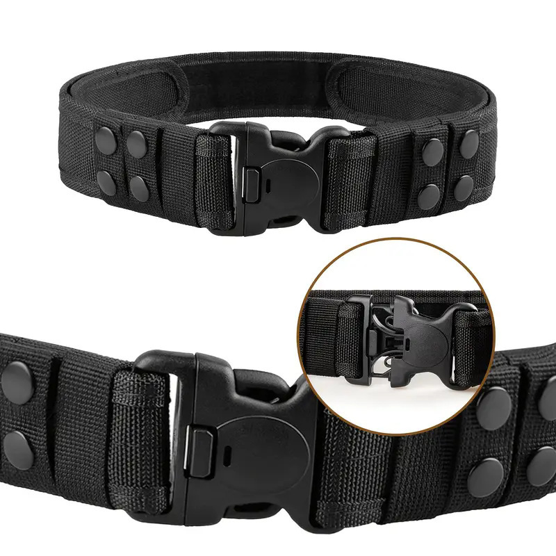 Cinturón Táctico con Velcro en Forma de S | Outdoor y Senderismo para Hombre | Ajuste Rápido - Imagen 4