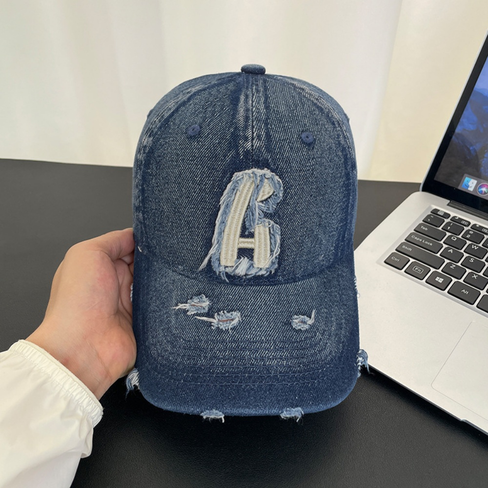 Gorra de Béisbol Vintage con Letras Deshilachadas | Visera Perforada Unisex - Imagen 7