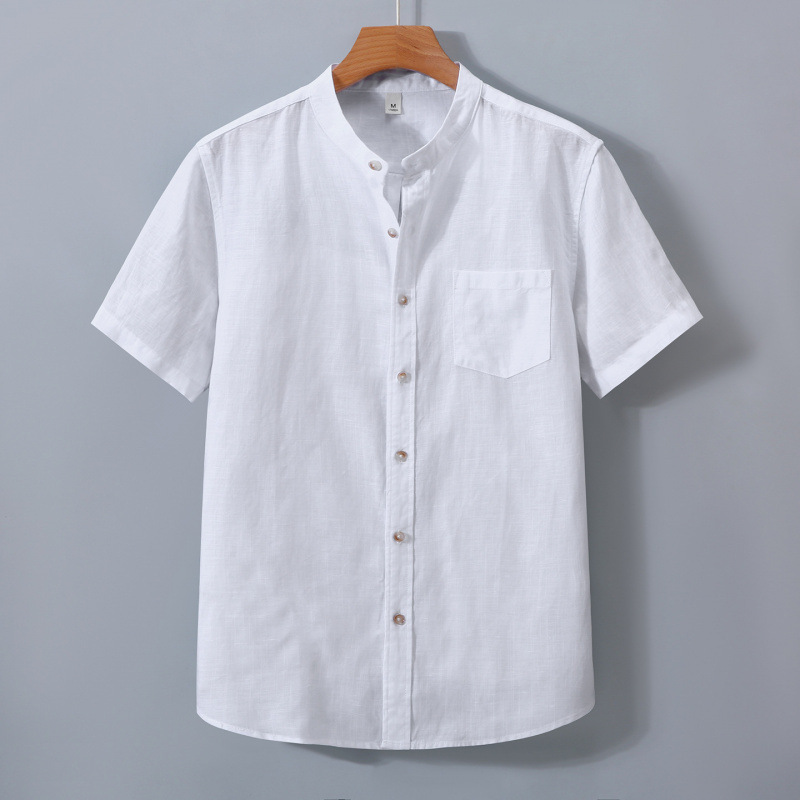 Camisa de Lino Tencel de Alta Gama para Hombre | Verde Militar y Fresca - Imagen 3
