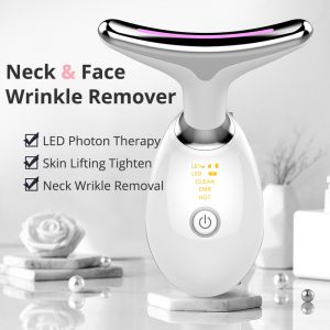 Masajeador Facial Eléctrico EMS con Calor y LED | Reafirmante y Antiarrugas | Cuidado Facial Profesional | TiendasFR
