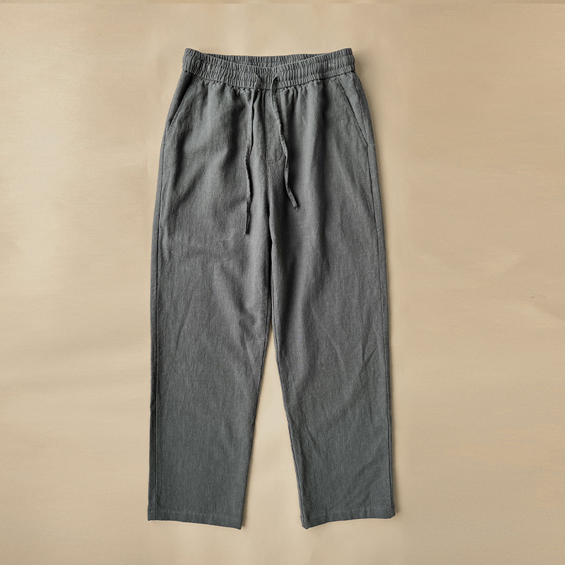Pantalones Casuales de Algodón y Lino para Hombre | Corte Recto Holgado y Ligero - Imagen 6