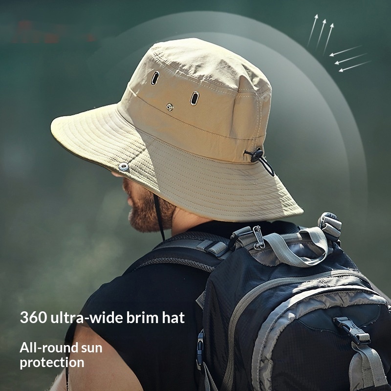 Sombrero Tipo Cubo Ajustable para Hombre | Bucket Hat Verde Militar Primavera-Verano