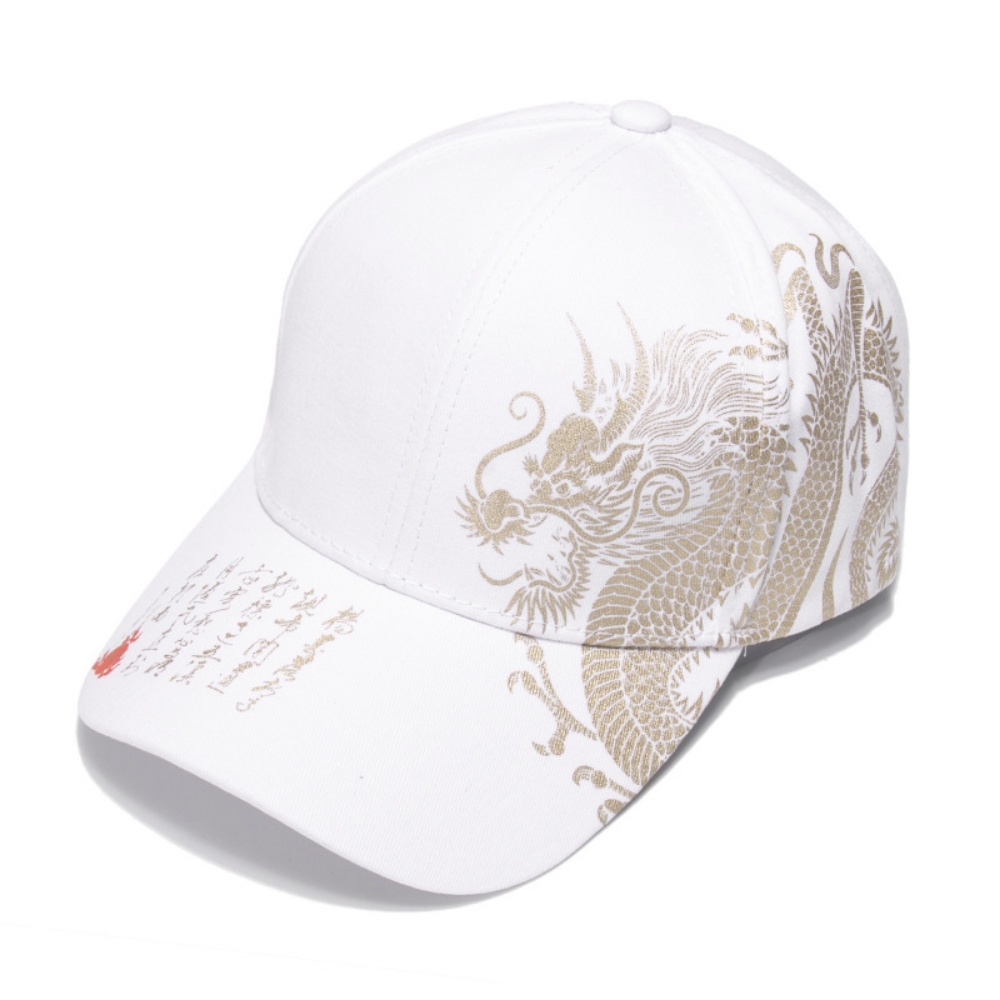 Gorra de Béisbol con Estampado de Dragón Bordado | Unisex Letras Doradas - Imagen 2
