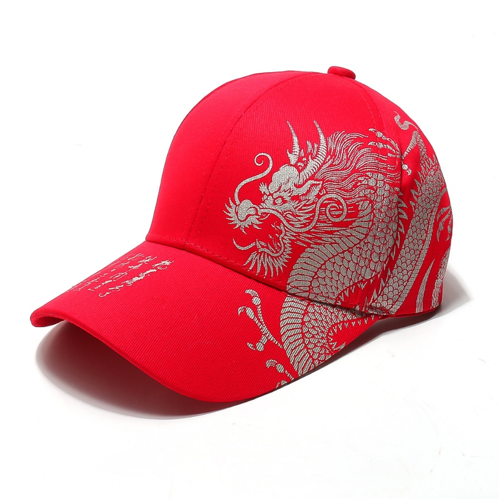 Gorra de Béisbol con Estampado de Dragón Bordado | Unisex Letras Doradas - Imagen 3