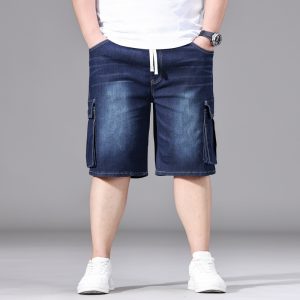 Shorts Vaqueros Cargo con Cordón Elástico para Hombre | Estilo Funcional y Moderno