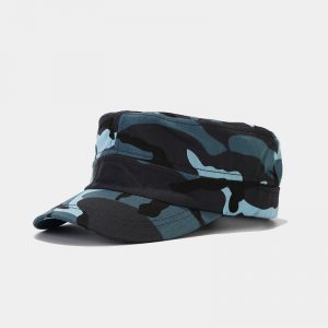 Gorra de Béisbol Retro de Ala Ancha para Hombre | Parte Superior Plana Verde Militar