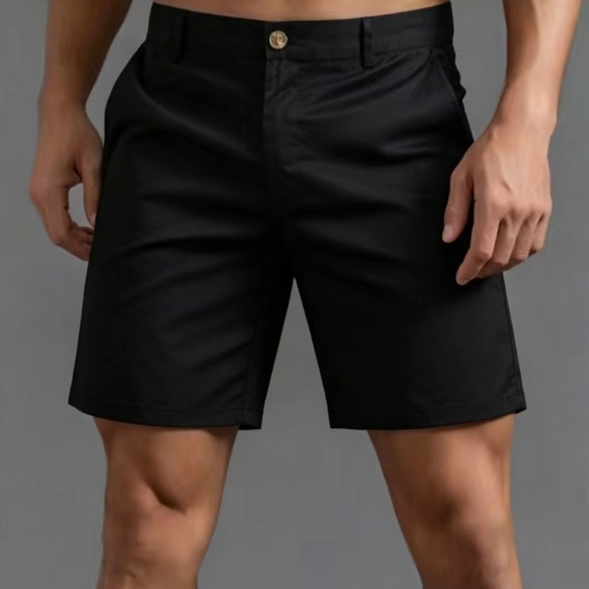 Pantalones Capri de Seda de Hielo para Hombre | Corte Recto Ajustado en Vino Tinto