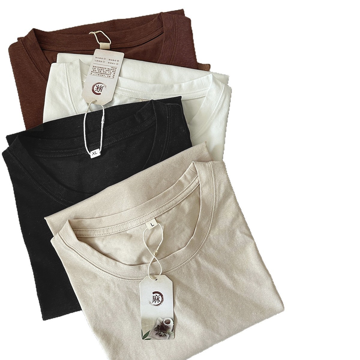 Camiseta de Manga Corta Cuello Redondo para Hombre | Beige Básica y Versátil - Imagen 3