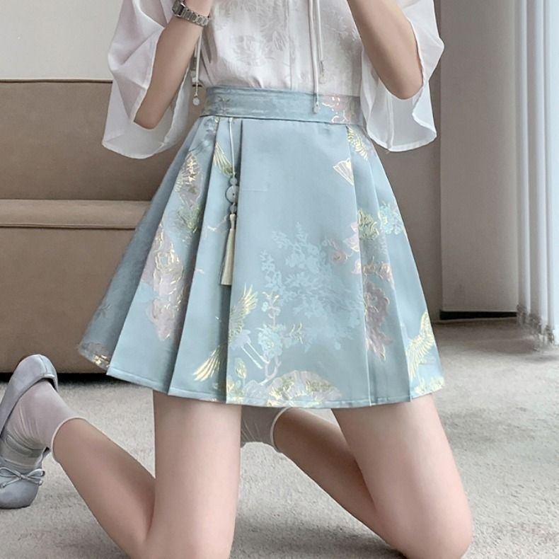 Falda de Satén Estilo Chino para Mujer | Elegante y Sofisticada | Moda Oriental 2026 - Imagen 2