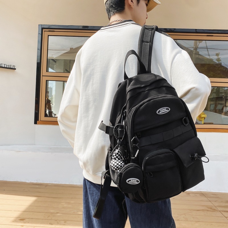 Mochila para Portátil Estilo Universitario | Negra | 44x30x15cm | Ideal para Secundaria y Universidad | TiendasFR - Imagen 9