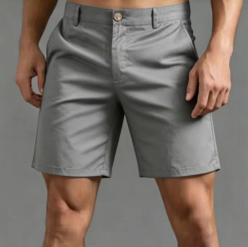 Pantalones Capri de Seda de Hielo para Hombre | Corte Recto Ajustado en Vino Tinto - Imagen 6