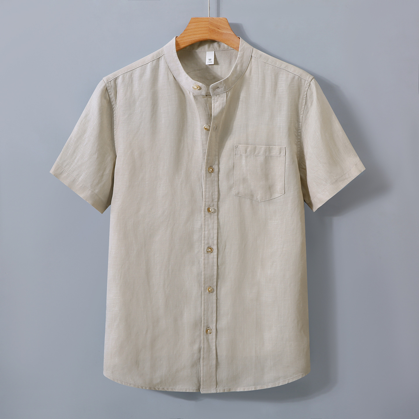 Camisa de Lino Tencel de Alta Gama para Hombre | Verde Militar y Fresca - Imagen 9