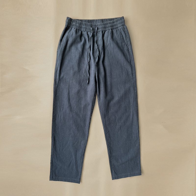 Pantalones Casuales de Algodón y Lino para Hombre | Corte Recto Holgado y Ligero - Imagen 3
