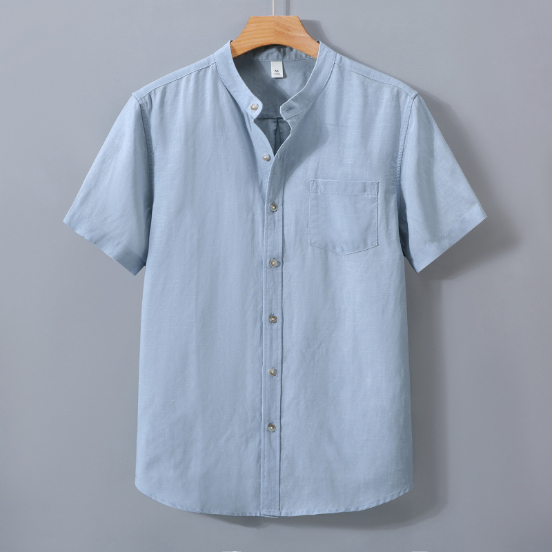 Camisa de Lino Tencel de Alta Gama para Hombre | Verde Militar y Fresca - Imagen 5