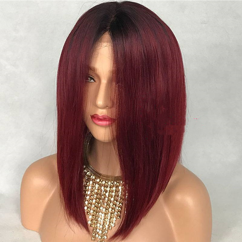 Peluca Peruana de Cabello Humano | Encaje Frontal | Water Wave | Color Rojo | Sin Pegamento | TiendasFR - Imagen 5