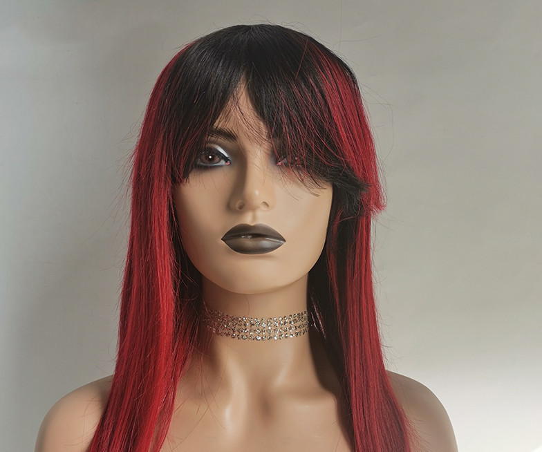 Peluca de Cabello Humano | Mecanismo de Fijación | Color Rojo | 10-26 Pulgadas | Natural y Versátil | TiendasFR