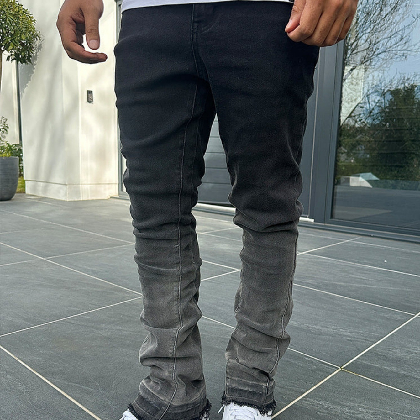 Pantalones Vaqueros de Alta Gama con Lavado Degradado para Hombre | Estilo Moderno - Imagen 6
