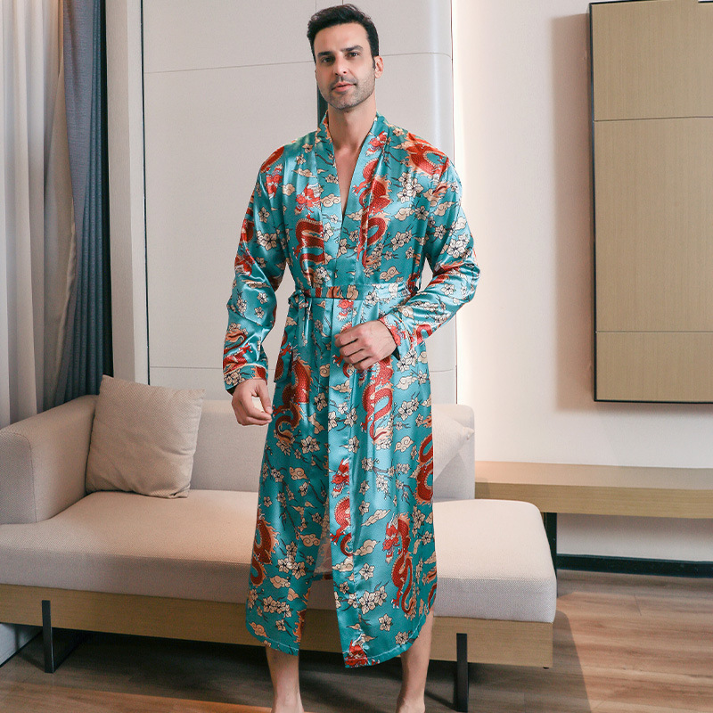 Camisón de Seda de Hielo para Hombre | Ligero y Fresco para Verano | Ropa de Estar por Casa