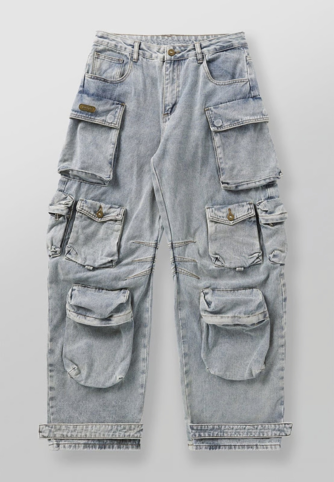 Pantalones Vaqueros de Corte Recto Estilo Retro para Hombre | Holgados con Múltiples Bolsillos - Imagen 6