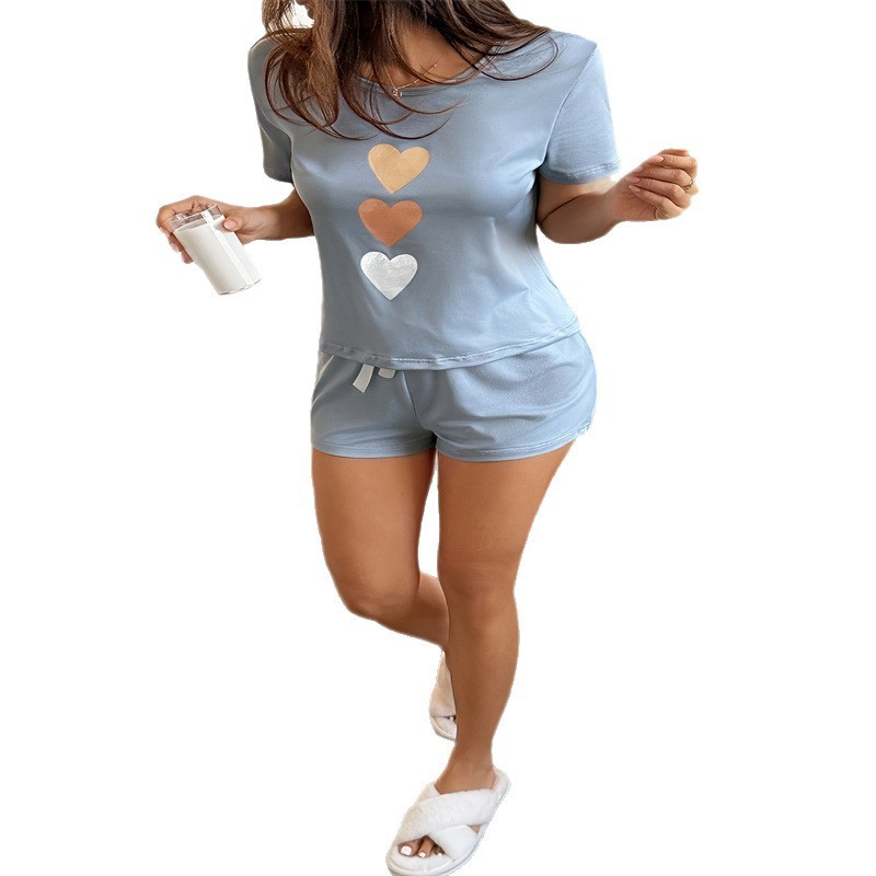 Conjunto de Top de Manga Corta y Shorts para Mujer | Dos Piezas Casual Verano | Cómodo y Fresco - Imagen 2